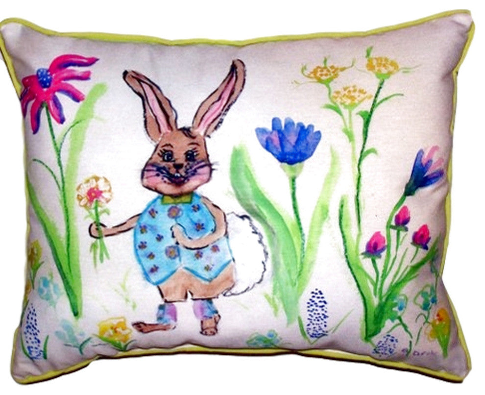 Happy Bunny Small Indoor/Outdoor Pillow 11x14 - Set of Two