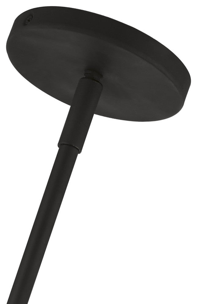 Cityview 1 Light Black With Brushed Nickel Accents Mini Pendant
