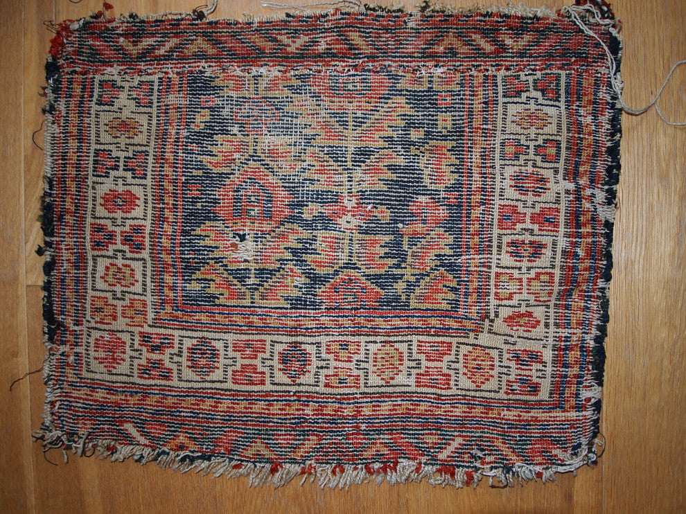 Handmade antique Persian Malayer bag face 1.4' x 1.8' ( 44cm x 55cm ) 1900s