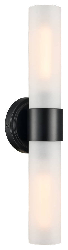 Modern Black Wall Sconce With Cylinder Glass
