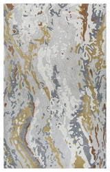 Rizzy Home Mod MO575A Gray Abstrack Area Rug, Rectangular 9'x12'