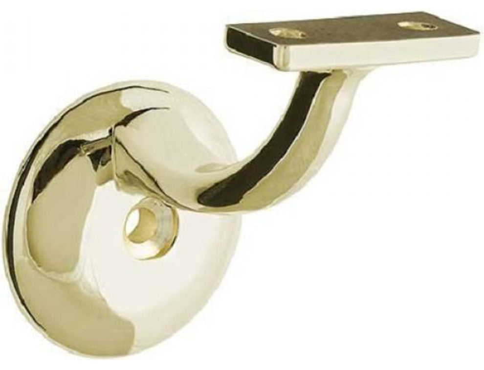 Nuk3y Jumbo Heavy Duty Handrail Bracket, Polished Brass