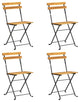 Vidaxl Folding Bistro Chair 4-Piece Solid Acacia Wood