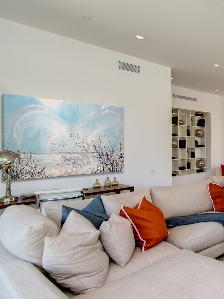 "Twin Lake Effect" Painting Print on Canvas by Tracy Silva Barbosa