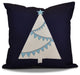 Garland Tree Pillow, Navy Blue, 20"x20"
