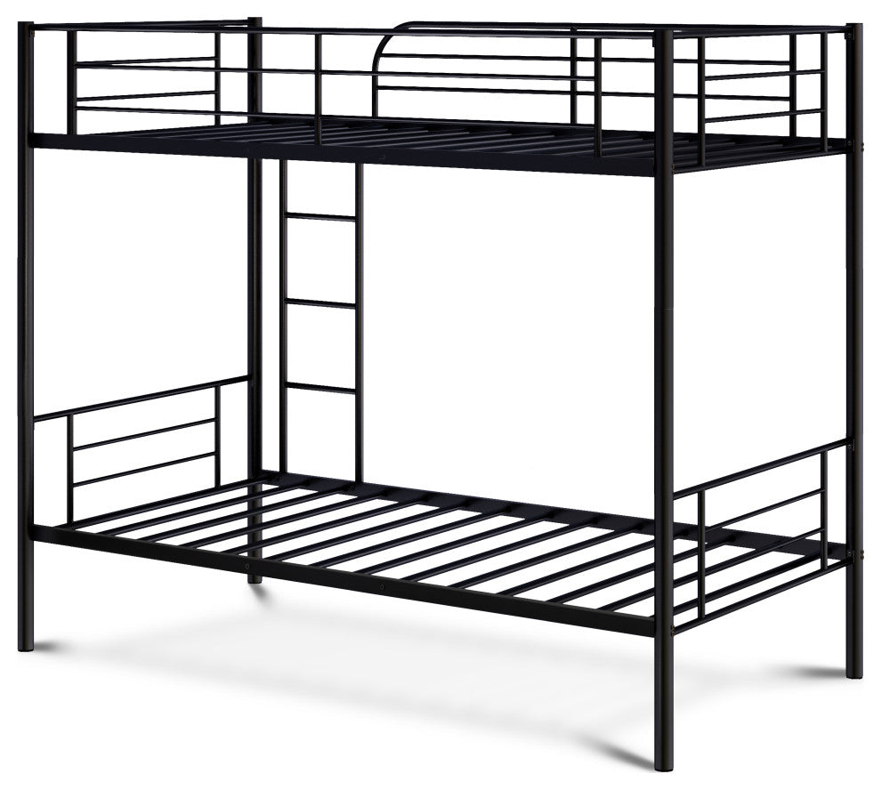 Danbury Twin Bunk Bed In Powder Coating Black Color