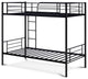 Danbury Twin Bunk Bed In Powder Coating Black Color
