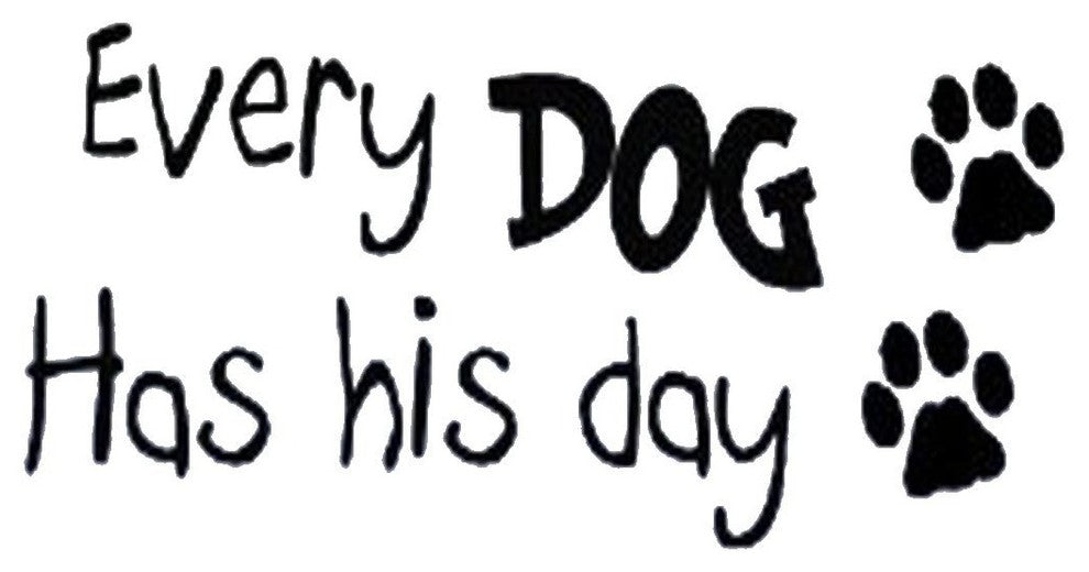 VWAQ Every Dog Has His Day Wall Decal Dog Wall Art - Pet Wall Decor Sticker