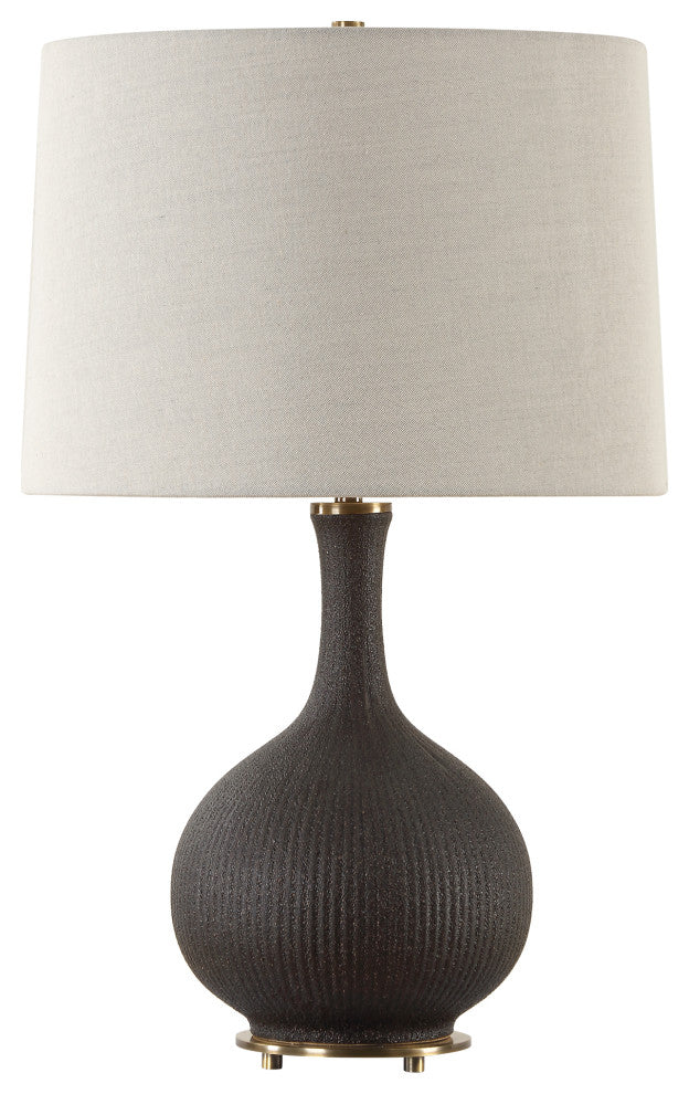 Uttermost Rimini Black Glaze Table Lamp