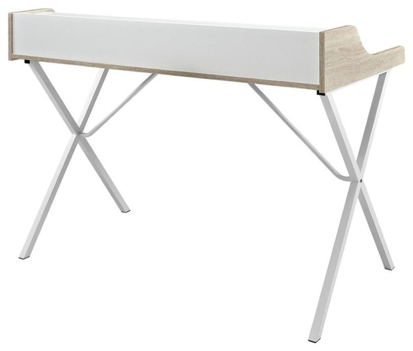 Bin Office Desk, Oak