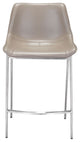 Magnus Counter Chair, Set of 2 Brown/Silver
