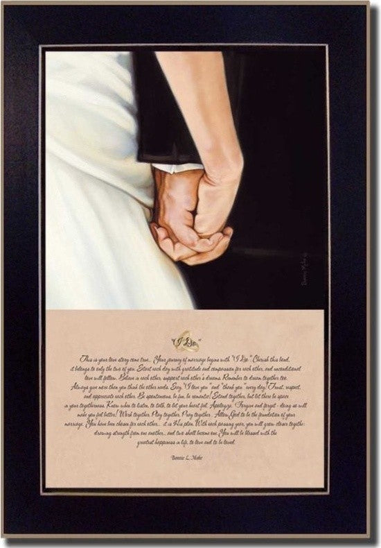 "I Do" By Bonnie Mohr, Printed Wall Art, Ready To Hang, Black Frame