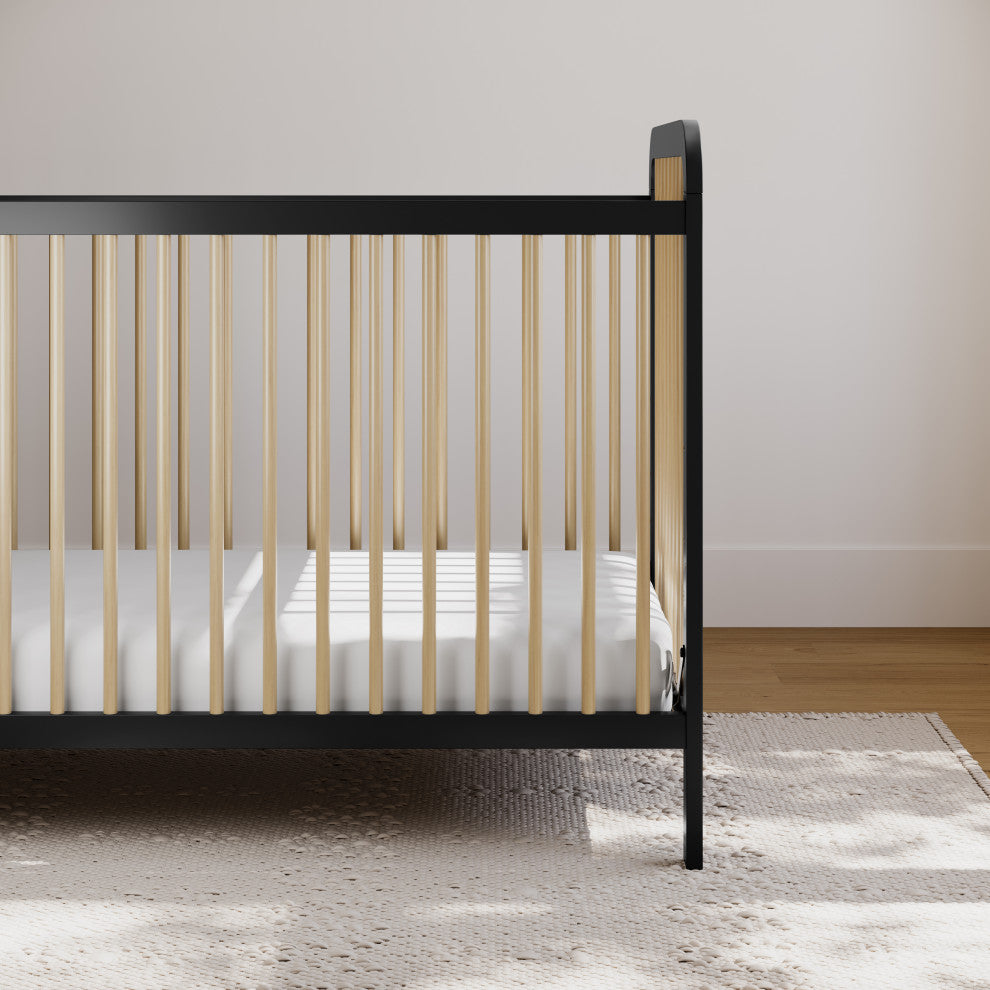 Storkcraft Pasadena 3-in-1 Convertible Crib, Black With Driftwood