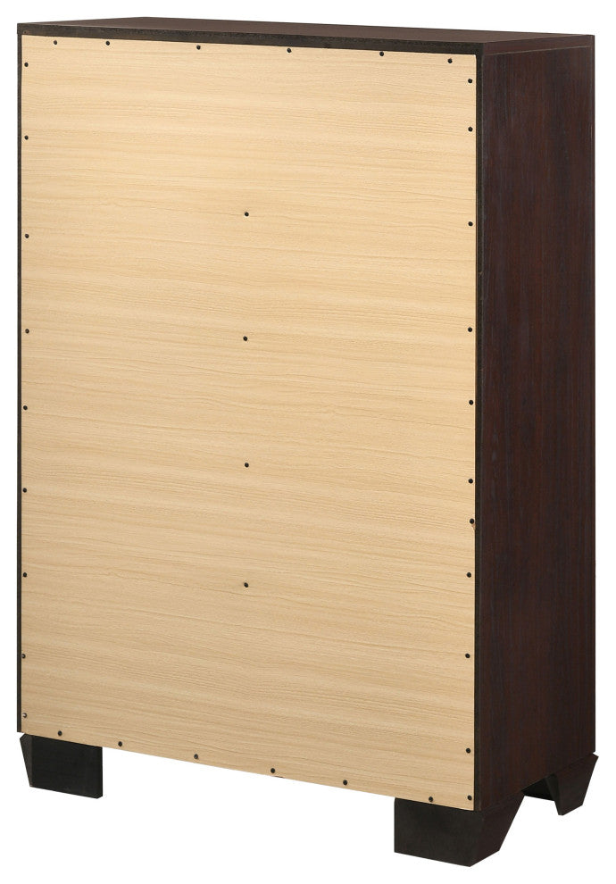 Kauffman 5-drawer Bedroom Chest Dark Cocoa
