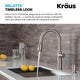 Kraus KPF-1682SFS Traditional Pulldown Kitchen Faucet In Spot Free S. Steel