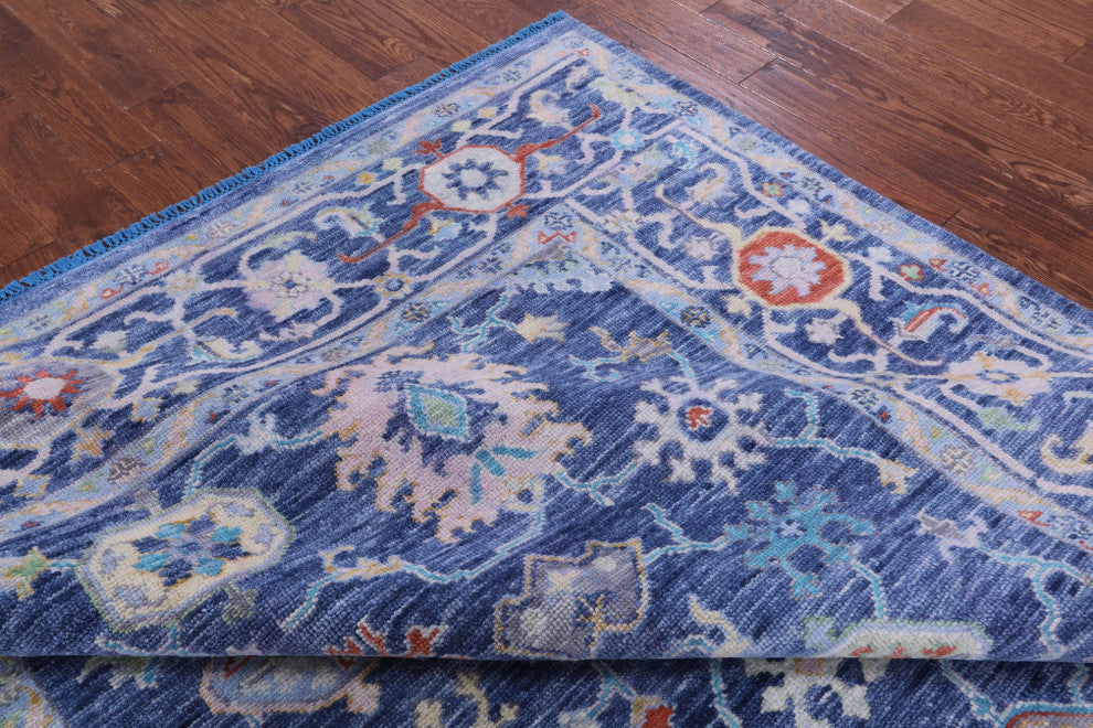 Hand Knotted Turkish Oushak Wool Rug 8' 1" X 9' 9" - Q15622