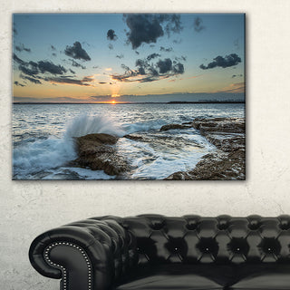 "Bright Sydney Sunset Over Sea" Canvas Print
