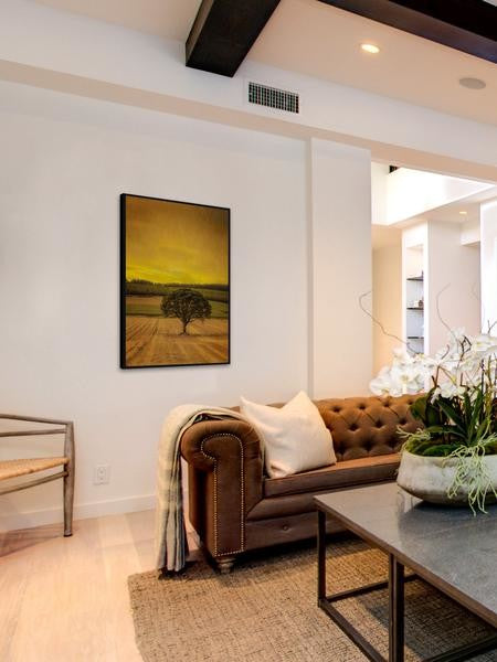 "Country Meadows" Floater Framed Painting Print on Canvas, 40"x60"