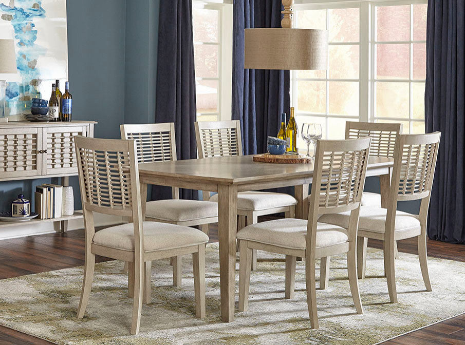 Hillsdale Ocala Wood Rectangle Dining Table With 6 Wood Chairs