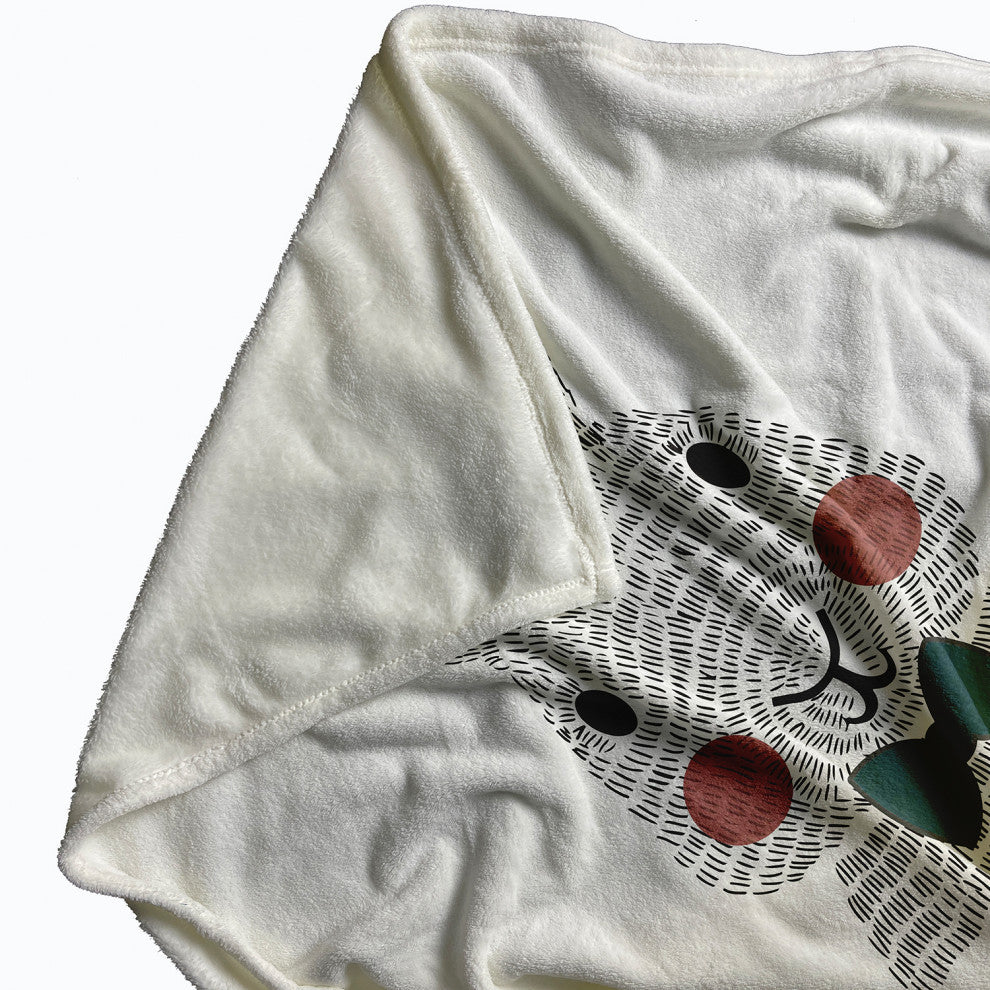 60 x 80 in Bow-tie Easter Bunny Throw Blanket, Ocean Abyss Green
