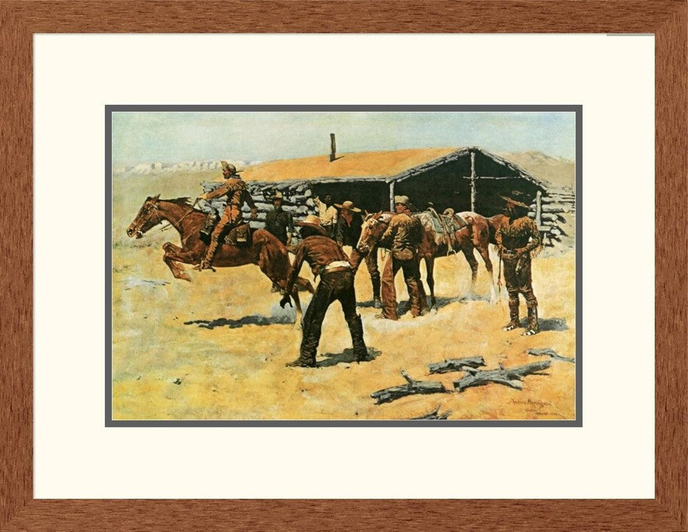 "Coming and Going of the Pony Express"  by Frederic Remington, 27x21"