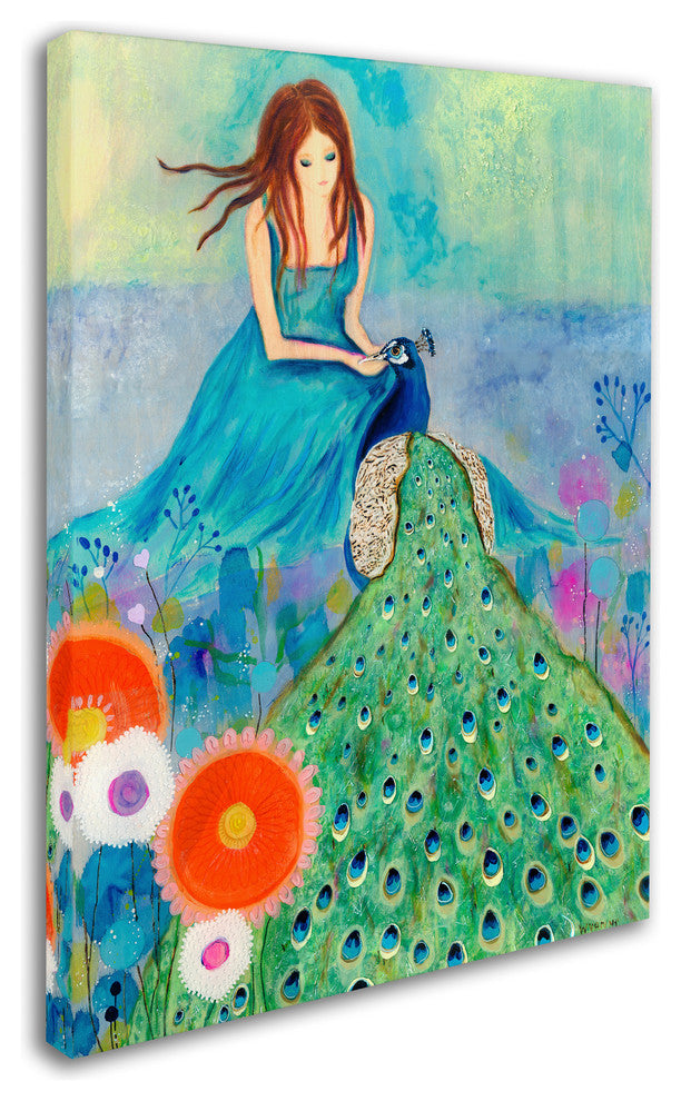 Wyanne 'Peacock Garden' Canvas Art, 19"x14"