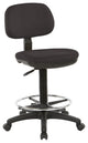 Sculptured Seat and Back Drafting Chair With Adjustable Foot Ring, Shale
