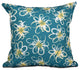 Penelope Floral, Geometric Print Pillow, Teal, 16"x16"