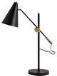 Sleek Black and Gold Cone Adjustable Table or Desk Lamp