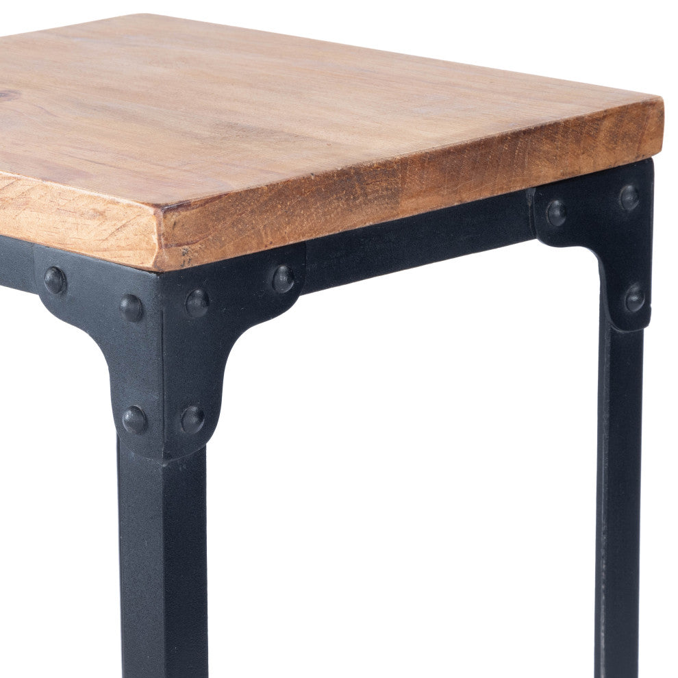 Butler Grimsley Iron and Wood Pedestal Stand