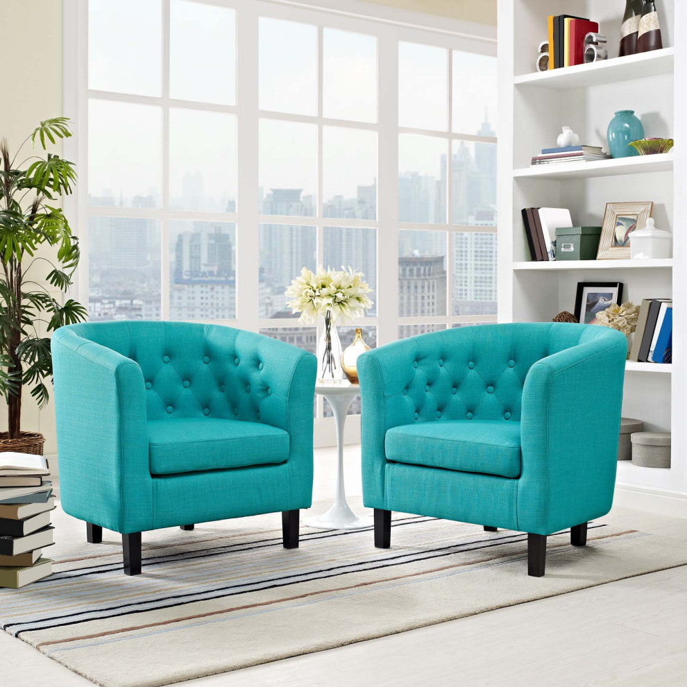Prospect 2 Piece Upholstered Fabric Armchair Set by Modway