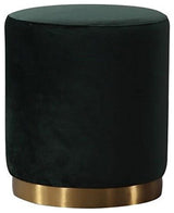 TOV Furniture Opal Green Velvet Ottoman