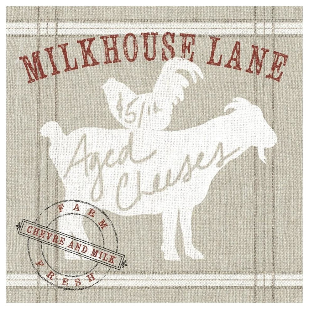 "Farm Linen Goat" Digital Paper Print by Sue Schlabach, 32"x32"