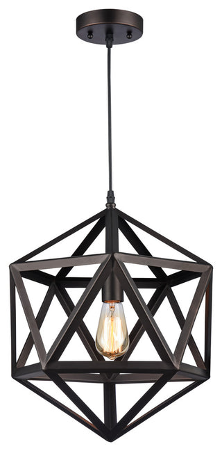 Chloe Lighting Osbert Industrial Oil Rubbed Bronze 1 Light Pendant