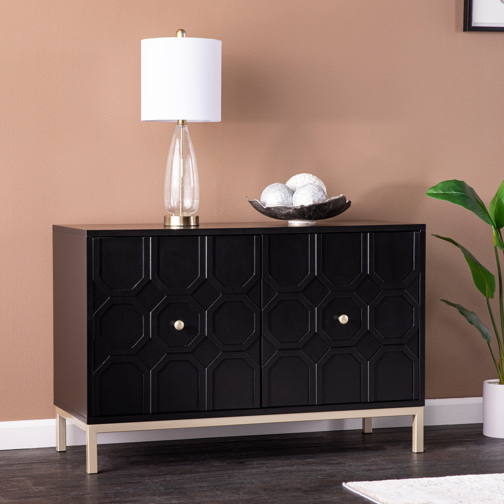 Jessica Two-Door Accent Cabinet, Black