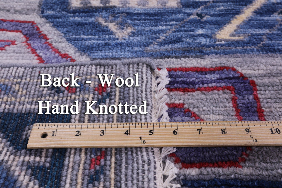 9' 2" X 12' 3" Kazak Handmade Wool Rug - Q13270