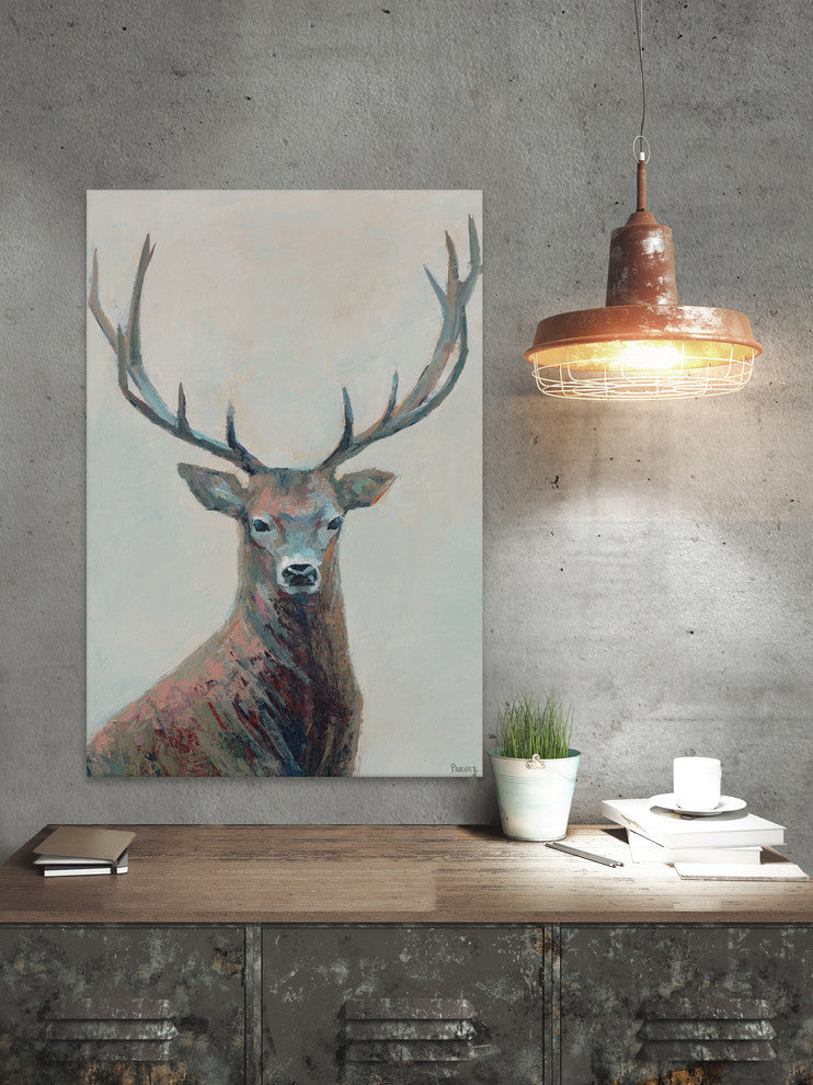 "The Great Reindeer" Painting Print on Wrapped Canvas, 40"x60"