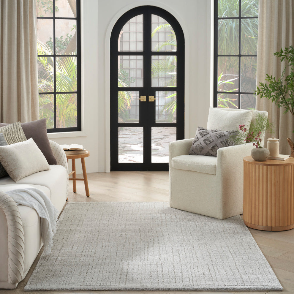 Nourison Andes 6' x 9' Silver Scandinavian Indoor Rug