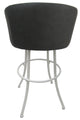 Swivel Counter Metal Pub Set - Joey Stools 26" or 30", Moonstone - White, 30", Crackle