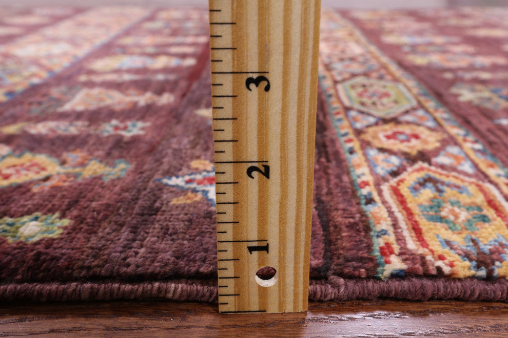 2' 8" X 9' 10" Handmade Khorjin Super Kazak Runner Rug Q8382