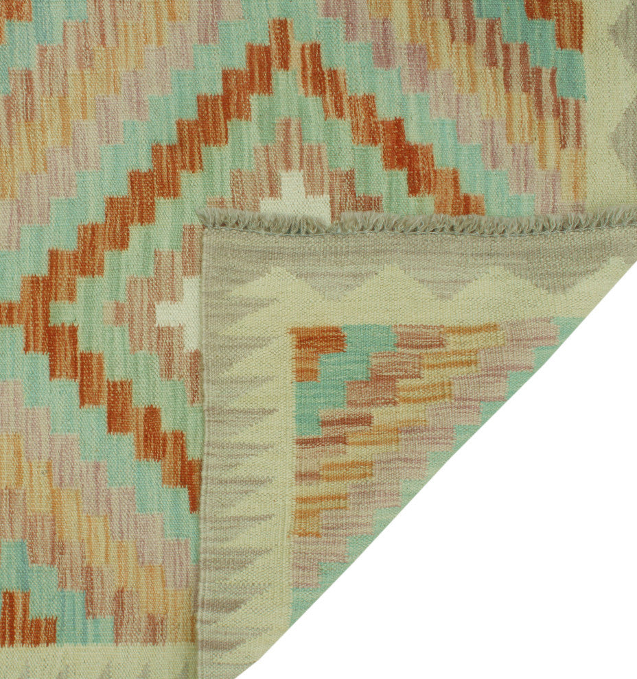 Sun Faded Flatweave Artie Red/Beige Runner, 2'8 x 9'9