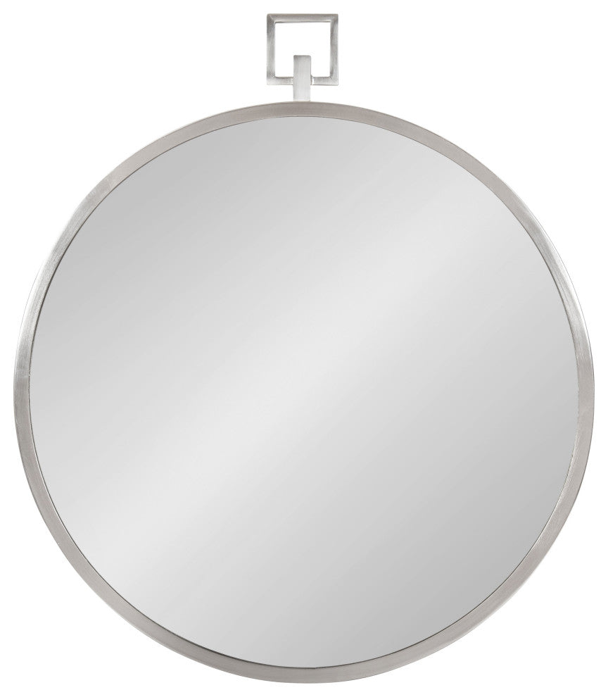 Tabb Round Framed Mirror, Silver 24x28