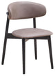 Pemberly Row 19" Fabric & Wood Side Chair in Gray/Black (Set of 2)