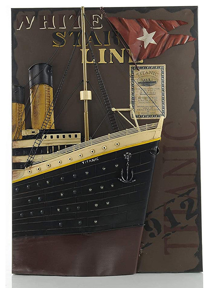 Titanic Front Bow 3D Painting Iron Vintage Model