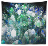 Colorful Molecules Fractal Design Abstract Wall Tapestry, 92"x78"