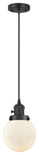 Innovations 201CSW-BK-G201-6 Beacon 1 Light Mini Pendant, Switch, Matte Black