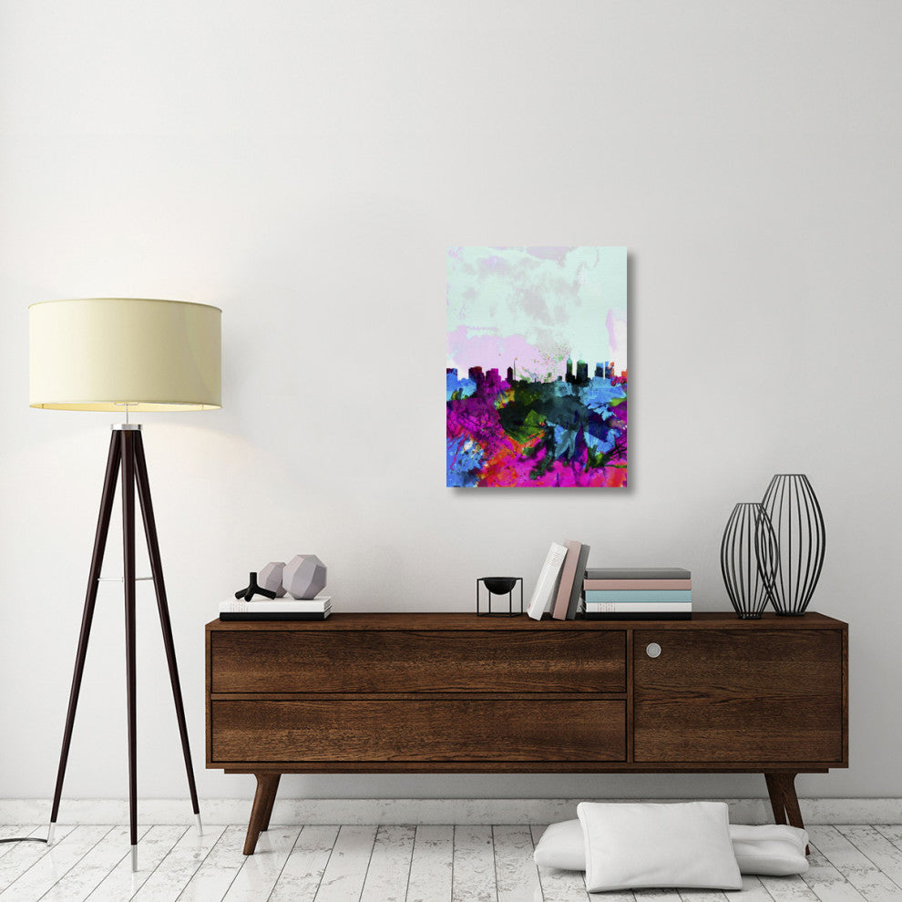 "Melbourne Watercolor Skyline" Fine Art Print
