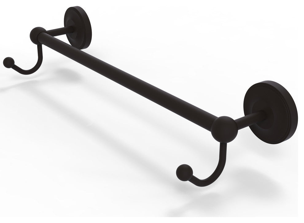 Prestige Regal 36" Towel Bar with Integrated Hooks, Oil Rubbed Bronze