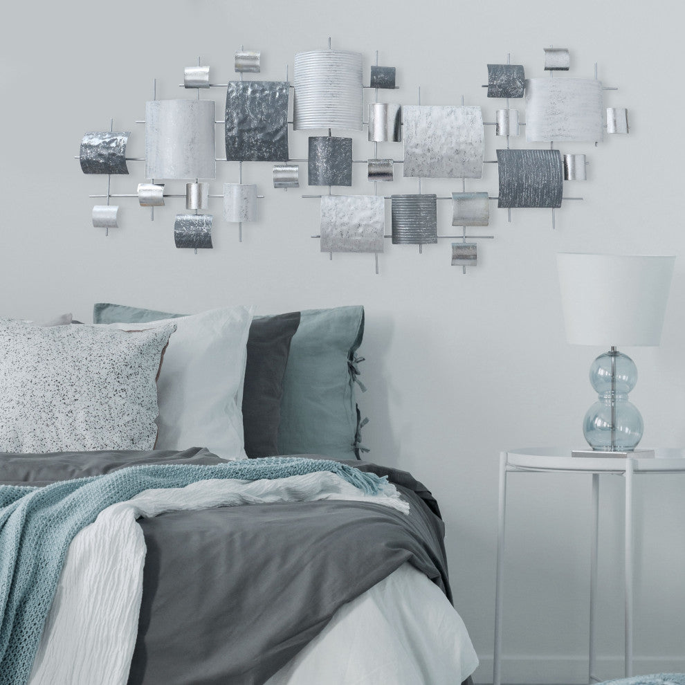 Modernist Floating Squares Wall Decor, 59.75 Inches