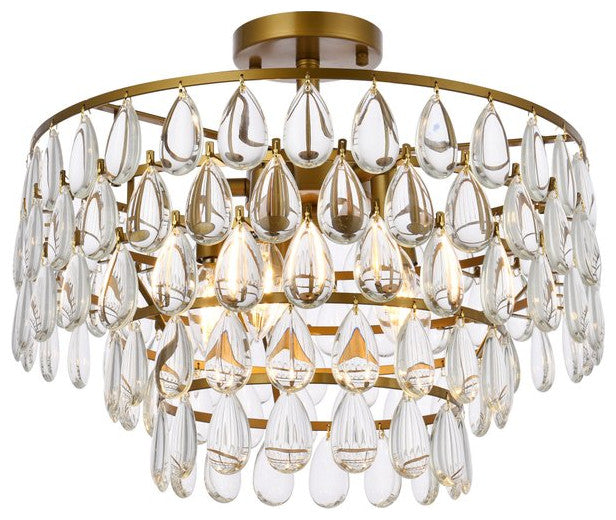 Murphy 18" Flush Mount, Brass